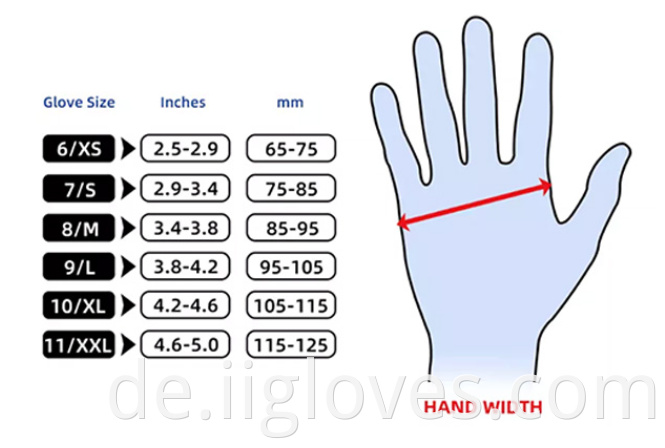 gloves size